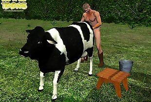 Guy enjoys fucking the cow
